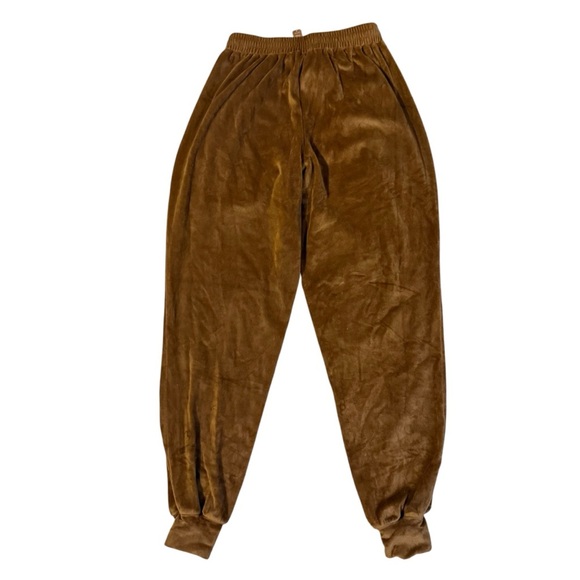 SKIMS Velour Joggers Sienna Gold Brown Drawstring Waist size S - Picture 1 of 4